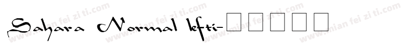 Sahara Normal lefti字体转换